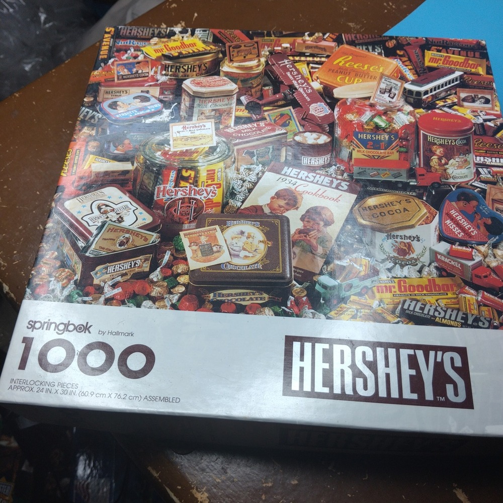 Springbok Hershey's 1000 Piece Jigsaw Puzzle Vintage Collage Hallmark 24x30